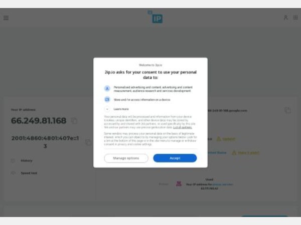 SEO analysis preview of 2ip.io