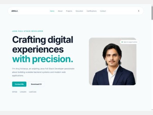 SEO analysis preview of acharyaanuj.com.np