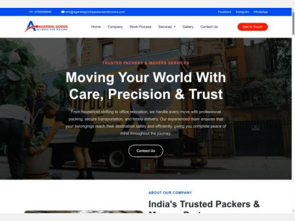 SEO analysis preview of agarwalgoodspackersandmovers.com