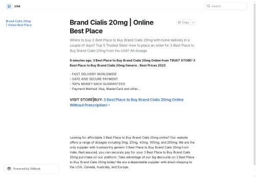 SEO analysis preview of cialisbrandl.gitbook.io