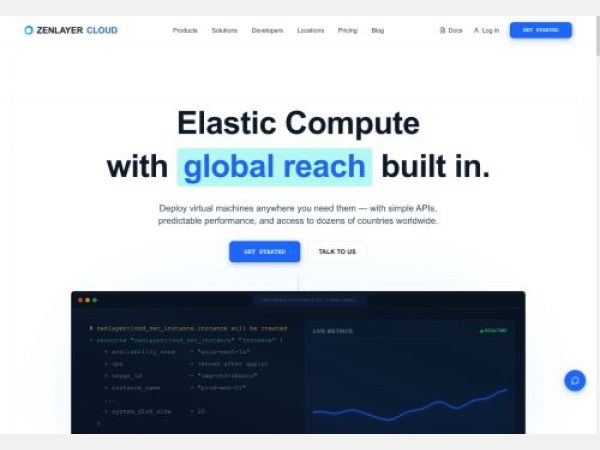 SEO analysis preview of cloud.zenlayer.com