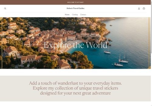 SEO analysis preview of helens-travel-guide.myshopify.com