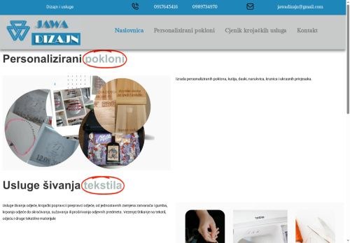 SEO analysis preview of jawadizajn.hr