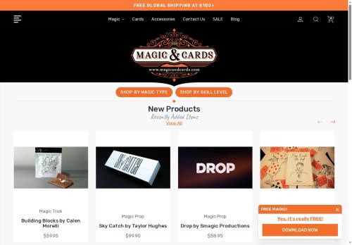SEO analysis preview of magicandcards.com