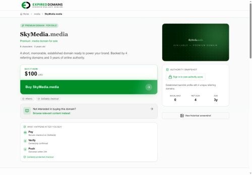 SEO analysis preview of skymedia.media
