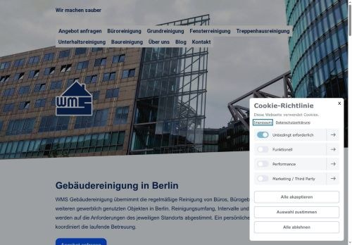 SEO analysis preview of wms-gebaeudereinigung.de