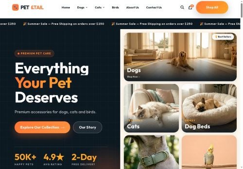 SEO analysis preview of petandtail.com