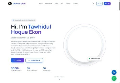 SEO analysis preview of tawhidekon.me