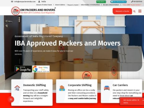 ompackersindia.com