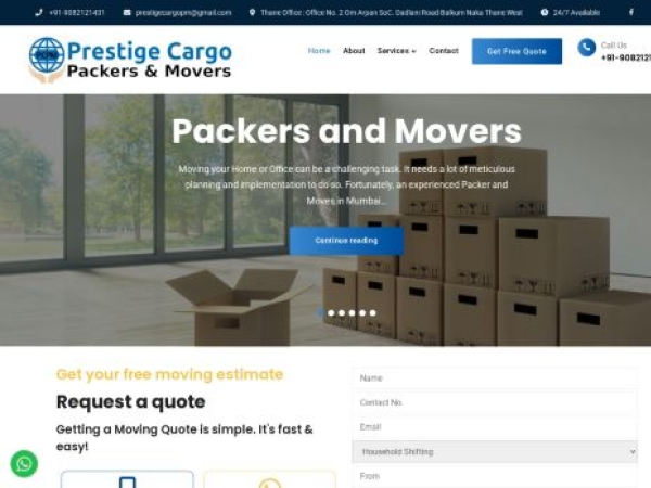 prestigecargopackers.com